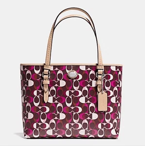COACH F52262 Peyton Dream C print tote purse bag pink/purple EUC vintage - Picture 1 of 13