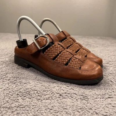 Ariat Shoes Womens Size 8.5 Brown Fisherman Sandals Buckle Leather Comfort Mules - Image 1 of 4