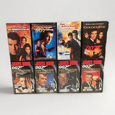 JAMES BOND 007 - VHS Kassetten 8 Stück gebraucht guter Zustand - Bild 1 von 4