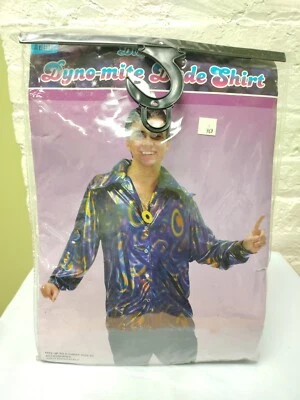 Camisa Dynomite Dude Disco Solo Disfraz de Halloween Hasta un Pecho Talla 42 Foto 1 de 2