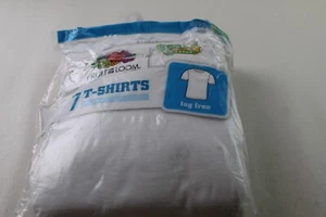 New Boys Small 6-8 Fruit of the Loom 7 Pack White T-Shirts Tag Free - Picture 1 of 3