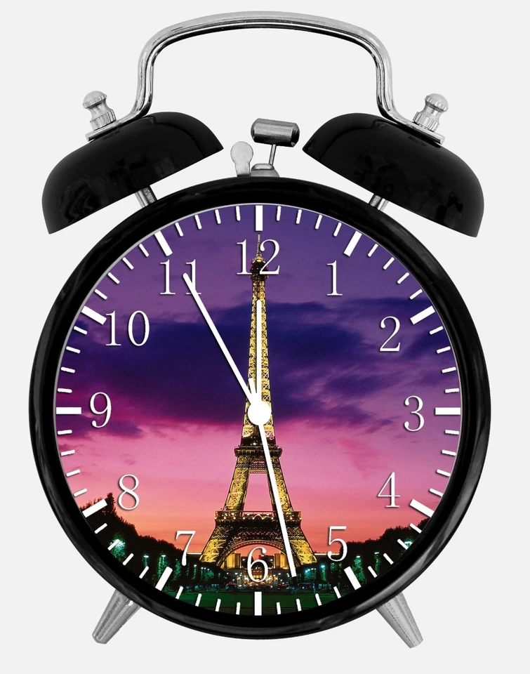 Eiffel Tower Alarm Desk Clock 3.75" Home or Office Decor W109 Nice For Gift - Image 1 of 1