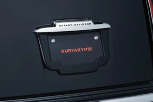 Kuryakyn Gloss Black 10-21 Tri-Glide FLHTCUTG Trike License Plate Frame 5149 - Picture 1 of 2