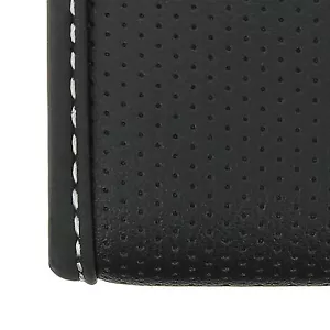 Sumex Comfort Grip Breathable Black Leather & White Stitch Steering Wheel Cover - Picture 1 of 5