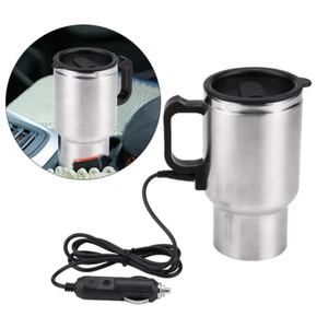 Water Heater Coffee Mug Car Electric Travel Kettle Cigarette Lighter Heating Cup - Picture 1 of 12