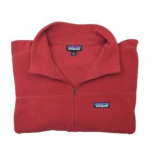 Patagonia Sweater Mens XL Red Quarter Zip Micro D Fleece Pullover Top 25175