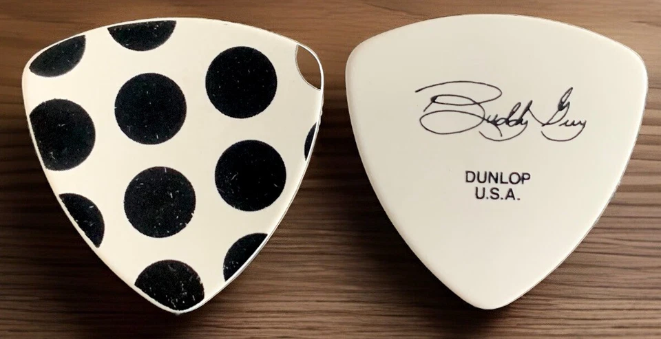 BUDDY GUY Guitar Pick BLACK Polka Dot Signature Tour Pic Picks Plectrum Blues - Image 1 of 1