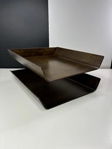 Florence Knoll Molded Office Paper Tray Two Tier - Picture 1 of 17