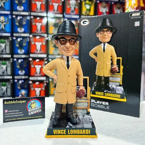VINCE LOMBARDI Green Bay Packers “Chalk Board" Exclusive NFL Bobblehead Cover