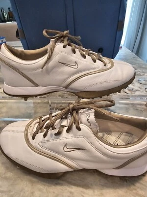 Nike Womens Zoom White Golf Shoes Soft Cleats Sneaker athletic  Sz8 — 第 1/4 张图片