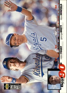 1995 Collectors Choice Milwaukee Brewers Baseball Card #54 Brett/Yount/Winfield