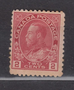 1911-25 #106 2¢ KING GEORGE V ADMIRAL ISSUE WET PRINTING DIE I F-VF - Picture 1 of 2