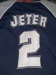 Derek Jeter New York Yankees MLB Vintage True Fan Jersey Men's Size lg. size mis - Picture 1 of 5