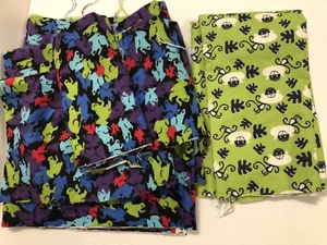 (Lot of 2) 100% Cotton Flannel Scraps- Joanne Fabrics- Frogs Multicolor; Green,. - Picture 1 of 9