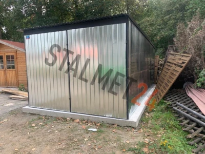 Blechgarage 3x4x2,2m  Bauhütte Stahlhütte Blechhütte Baucontainer Metallschuppen - Bild 1 von 4