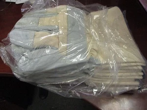 New Cowhide 1VT34O Leather Palm Gloves With Safety Cuff (QTY 6 pairs) - Afbeelding 1 van 3