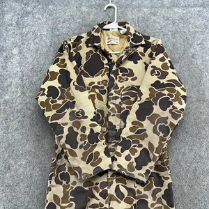 VTG Cabelas Coverall Boys 16R Brown Camo Insulated Hunting Outdoor USA 90s - Picture 1 of 15