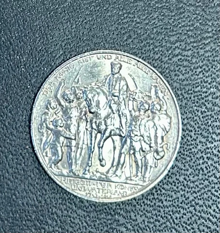 1913 Germany 2 mark silver coin, victory over Napoleon Cover