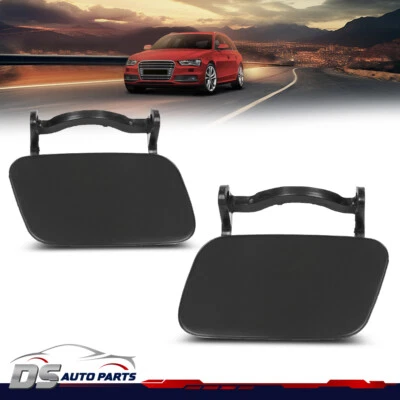 Front Bumper Headlight Washer Cap Cover Left & Right Fit For 2008-2012 Audi A4 Foto 1 de 4