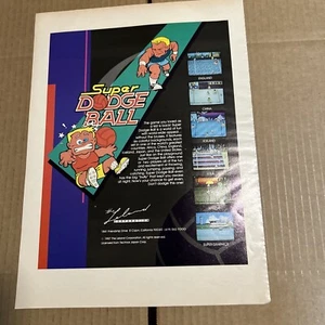 GIANT Super Dodgeball Pub Time Premiere Edition Dart Board arcade game FLYER AD - Picture 1 of 3
