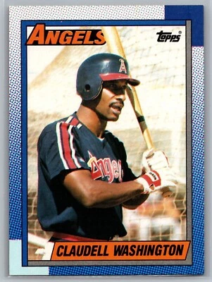 1990 Topps #705 Claudell Washington California Angels MLB Baseball Card - Image 1 of 2