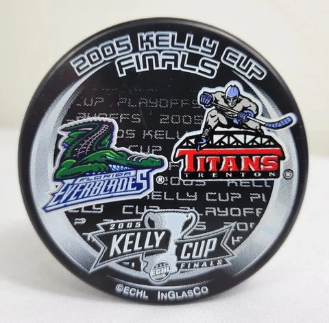 2005 Kelly Cup Everblades vs Titans Hockey Puck Official ECHL Slovakia InGlasco Cover