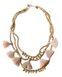 NEW MUST HAVE BLUMA PROJECT LUNA TASSEL NECKLACE-SAND - Picture 1 of 5