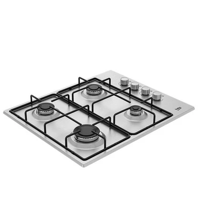 Beko Piano Cottura HIGG641C3SX 60cm 4 fuochi INCASSO Acciaio Inox - Immagine 1 di 4