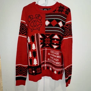 Suéter Para Hombre Adulto Talla M Blackhawks Hockey Chicago Segunda Ciudad Feo Navidad - Imagen 1 de 8