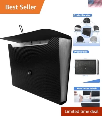Portable 13-Pocket File Organizer - Stylish and Functional for A4 Papers - Image 1 of 4