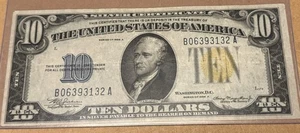 1934-A $10 NORTH AFRICA SILVER CERTIFICATE WWII CURRENCY Fr 2309 - Picture 1 of 8