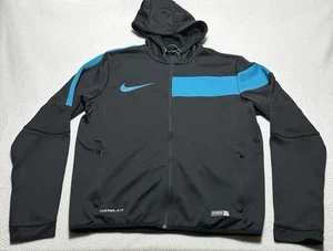 Nike Athleisure Soccer Full-Zip Hood Jacket Men's Medium 619722-013 Therma Fit - Picture 1 of 13
