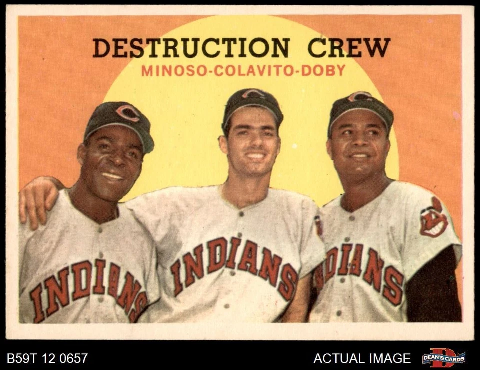 1959 Topps #166 Minnie Minoso Destruction Crew Indians HALL-OF-FAME 7 - NM - Image 1 of 1