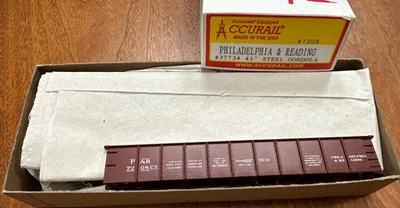 Accurail HO Kit #37734 41’ Steel Gondola Philadelphia & Reading 7208 NY - Image 1 of 4