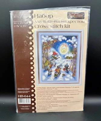 Kit de punto de cruz contado Studia Navidad SNV-644 MP ratones de invierno Foto 1 de 4