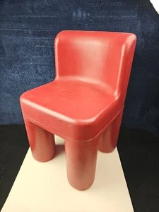 Vintage Little Tikes Burgundy Chunky Chair Toddler SIZE Sturdy Plastic - Picture 1 of 6