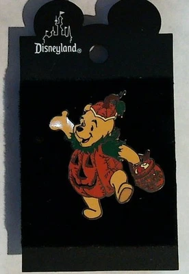 Prendedor Disneyland Disneyana 1,5 pulgadas Winnie the Pooh Halloween esmalte calabaza Foto 1 de 2