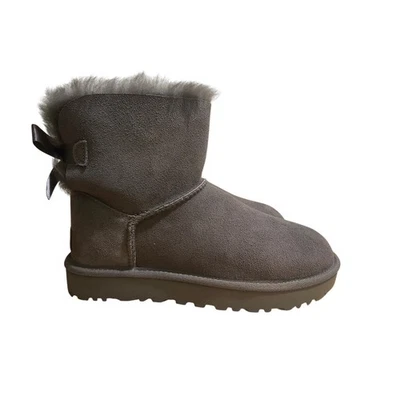 Ugg W Mini Bailey Bow II Gris Talla 6 Mujer EE. UU. 1016501 Foto 1 de 4