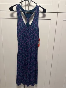 NWT The North Face Racerback Dress Size Medium Akeelah Prussian Blue Dress - Picture 1 of 5