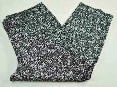 Mujer Appleseed Pantalón Blanco y Negro Talla 8 Petite Elástico Pierna Recta Foto 1 de 4