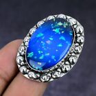 Natural Blue Triplet Opal Gemstone 925 Sterling Silver Jewelry Ring Size 7 P228