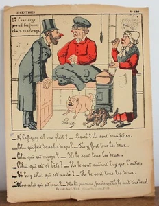 Gravur Zeichnung Karikatur Lavrate und Frisson 19. Jahrhundert Nr. 100 - Bild 1 von 1