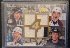2008 09 Upper Deck Fab Four Fabrics #57/100 Crosby Joe Sakic Thornton Lecavalier