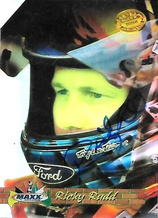 RICKY RUDD signed 1994 MAXX CLEAR CHROME trading card NASCAR #66 (2) - Image 1 of 1