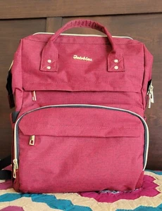 Mochila roja para computadora portátil 16" para mujer Bolso grande Mochila Cartera Trabajo escolar - Imagen 1 de 13