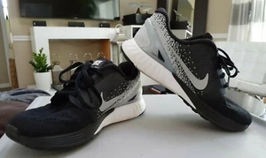Nike - Lunarglide 7 GS Black Silver Wolf Grey Cool - 747965-001 Youth Size 4.5Y - Picture 1 of 7