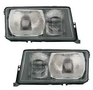 Scheinwerfer Set für Mercedes W201 190 1983-1993 Halogen H3 H4 Streuscheibe - Bild 1 von 5