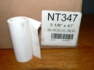 Box of 50 Rolls 3-1/8" x 47' Thermal Paper for Cash Register, Point-of-Sale, etc - Picture 1 of 2