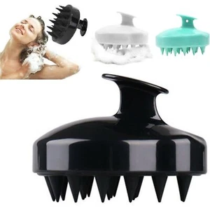 Silicone Hair Scalp Massager Shampoo Brush Shower Comb Exfoliate Remove Dandruff - Picture 1 of 11
