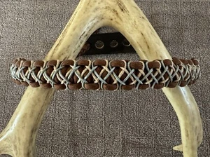 Up For Sale This Chocolate Brown Color With Tan And Grey Stitch Bow Wrist Sling - Picture 1 of 7